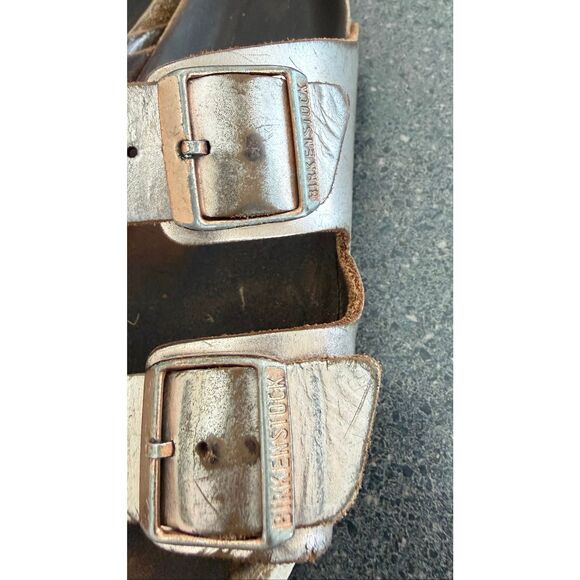 Birkenstock Soft Footbed Rose Gold Leather "Arizona" Sandals size 40 - Picture 6 of 8